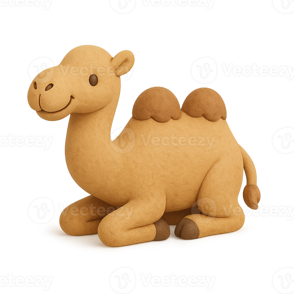A camel sitting on the ground with its head down png