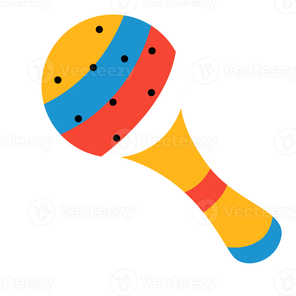 2D Colorful Maracas for Kids png
