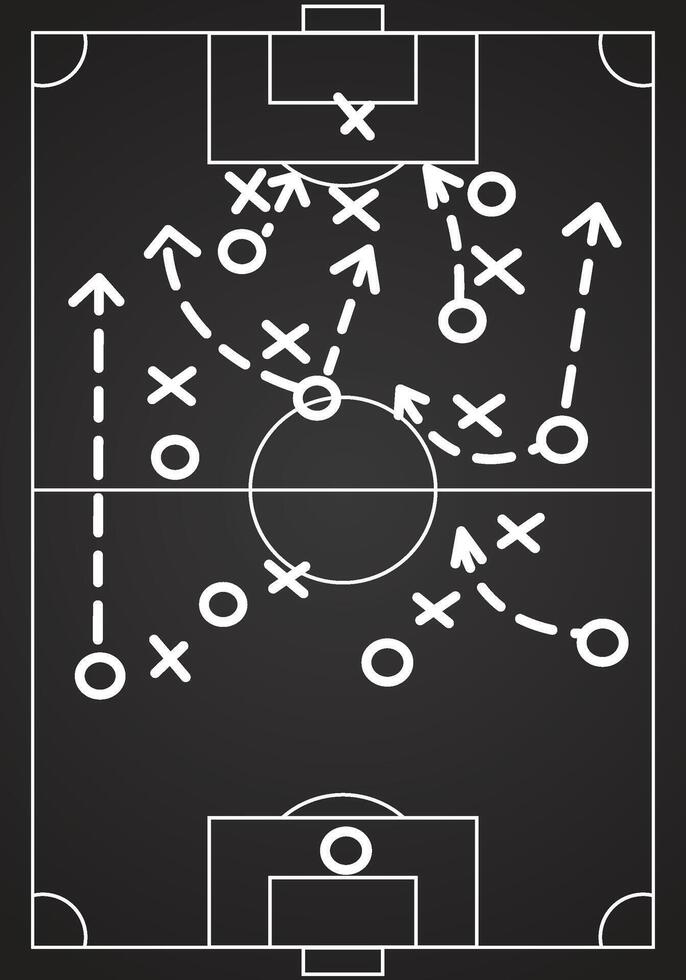 Soccer Field Illustration blackboard Concept vector