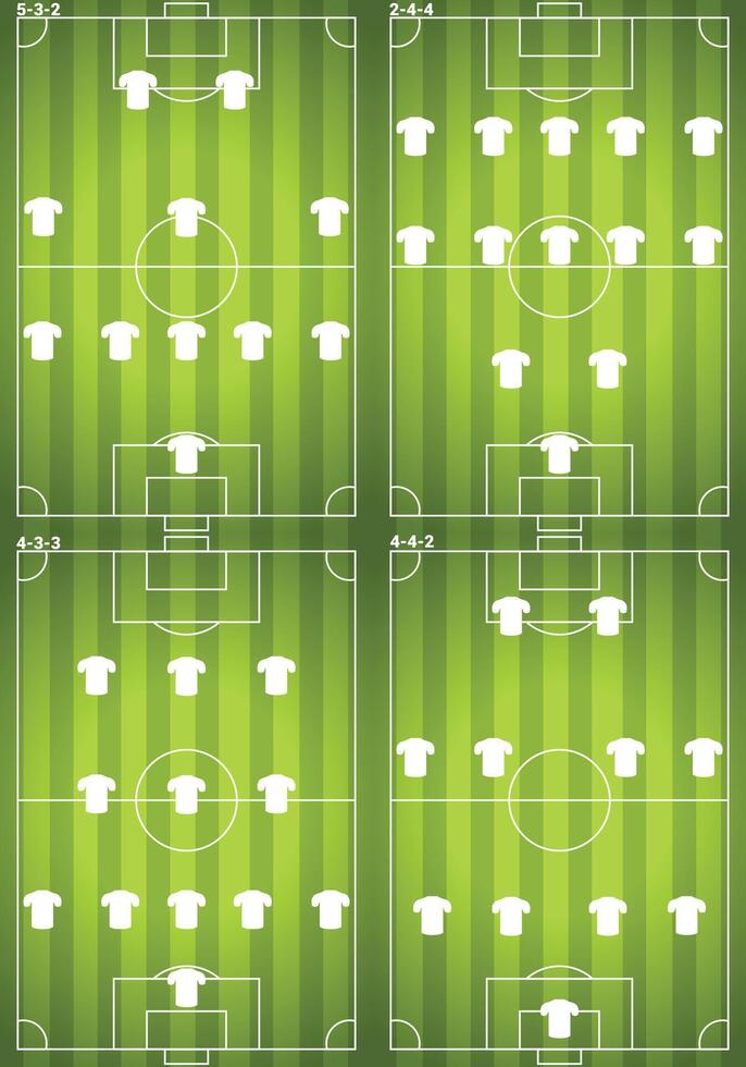 Soccer football with strategy game player vector