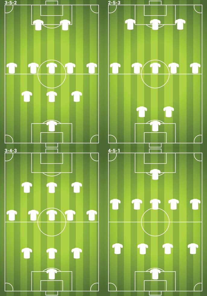 Soccer strategy with beautiful concept game player vector