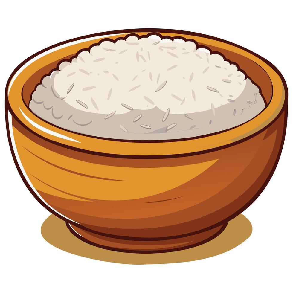 Delicious Rice Bowl Graphics vector