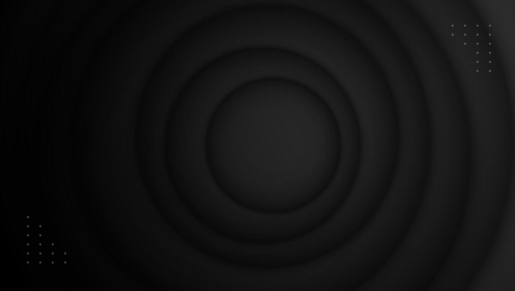 black abstract background with concentric circles vector