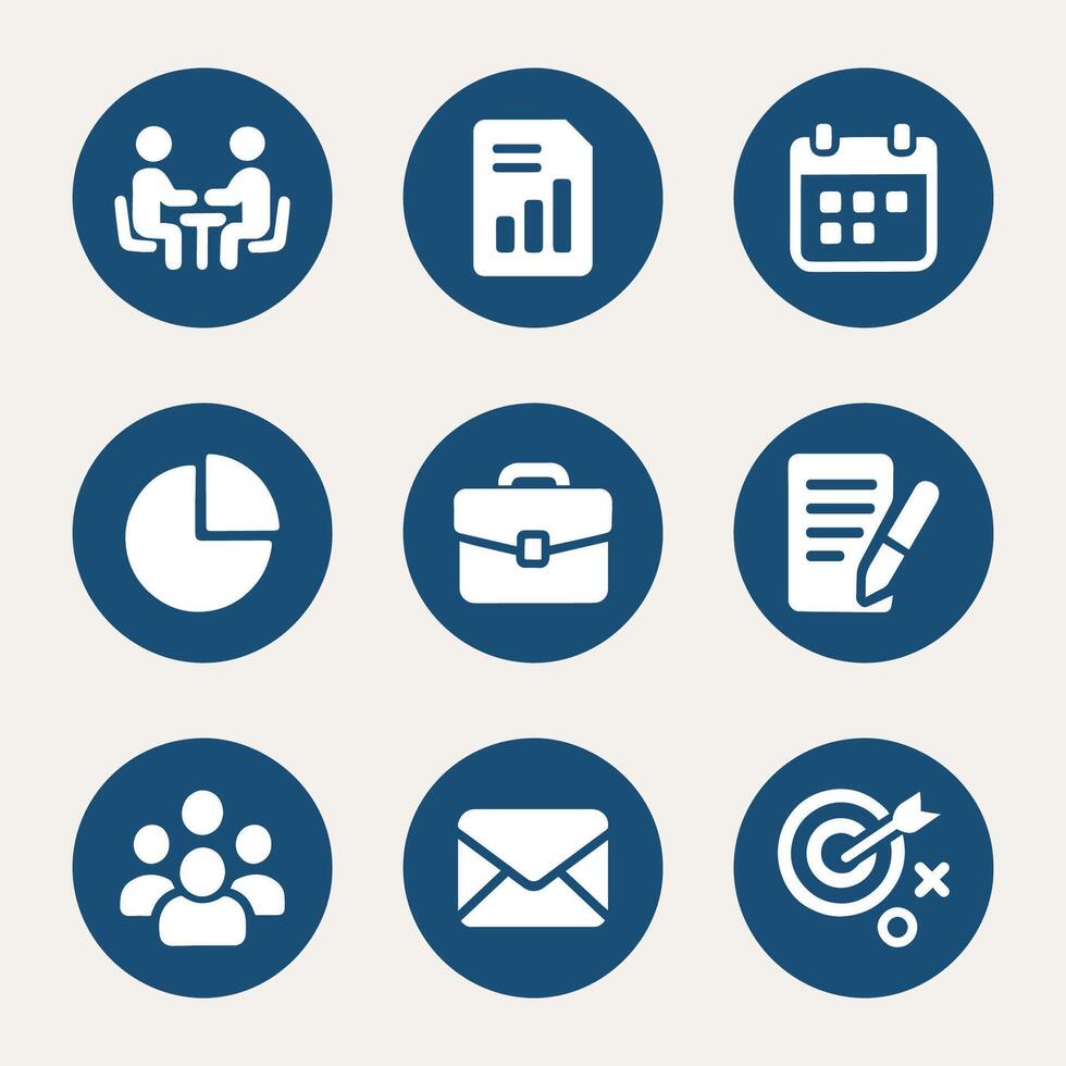 Business and office icons set vector