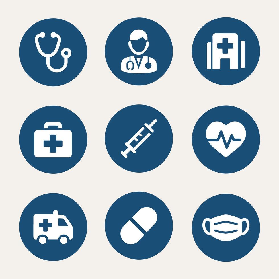 Set of medical icons vector