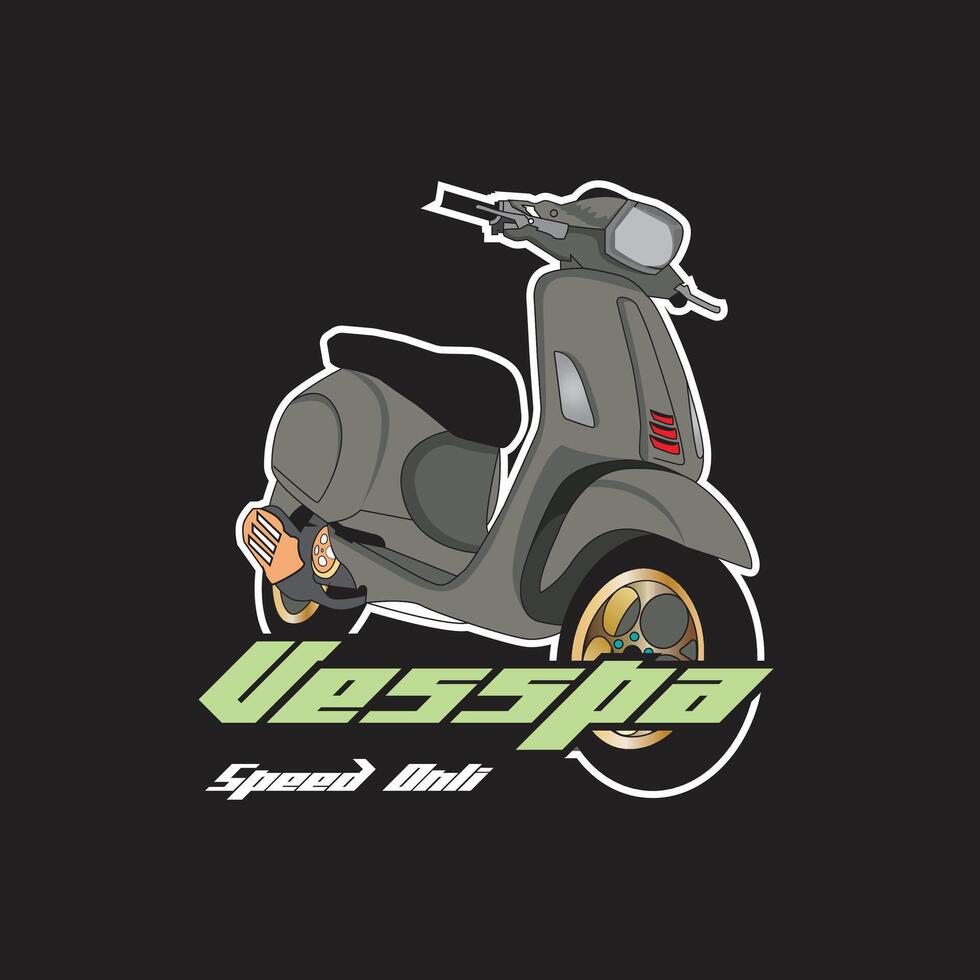 Vesspa matic motorbike vector