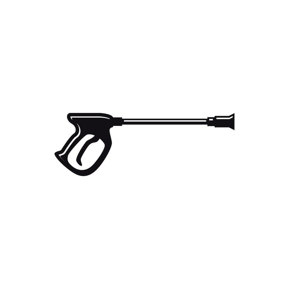 A black and white illustration of a gun vector