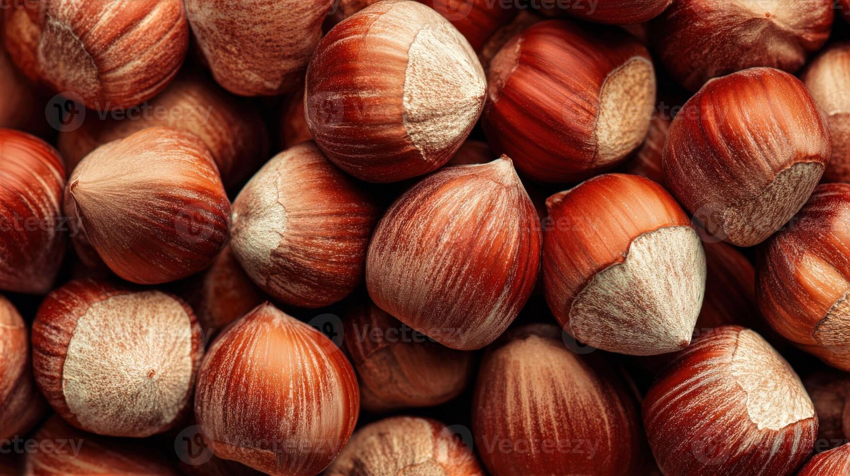 Close-up of Whole Hazelnuts Background photo