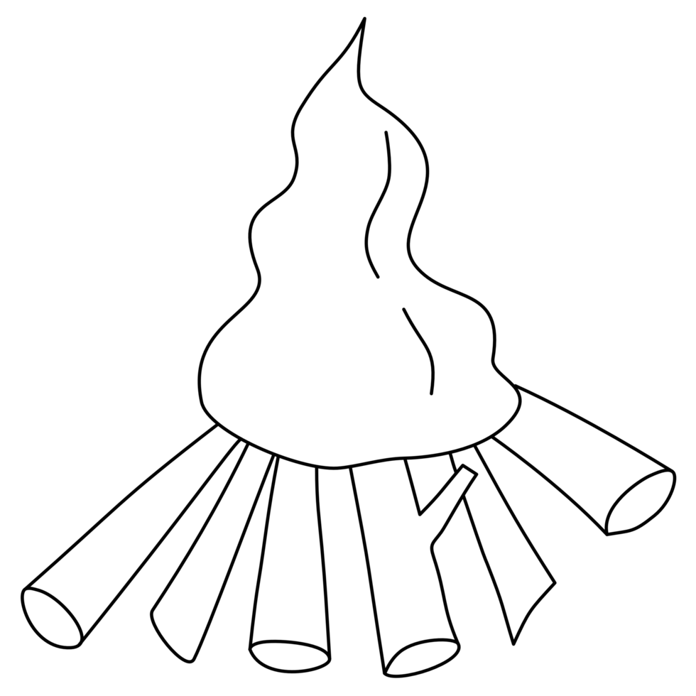 outline of bonfire png
