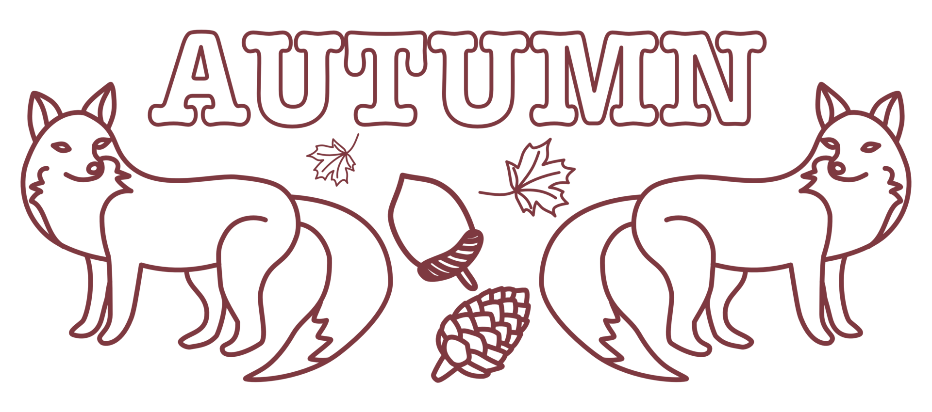Cute autumn pattern with red fox for sublimation design, perfect for printing on t-shirts, tote bags, or other products png