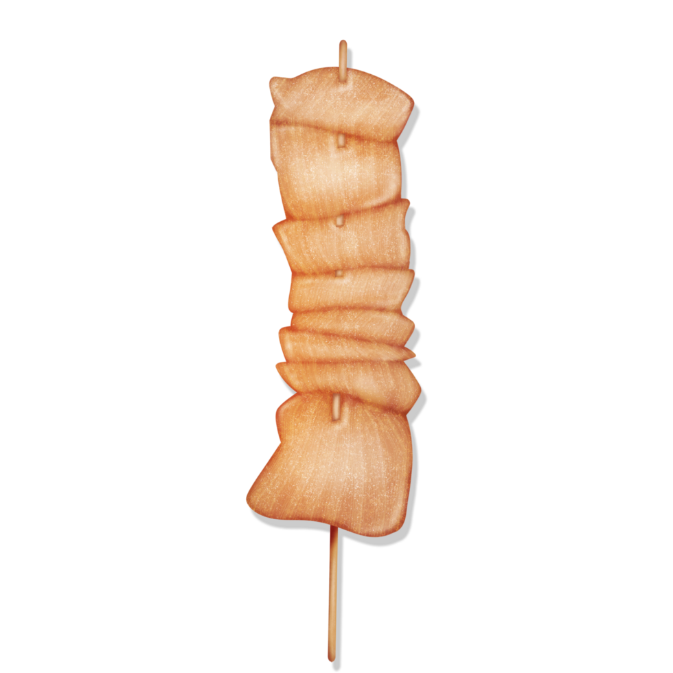 A korean street food fish cake eomuk on a stick png