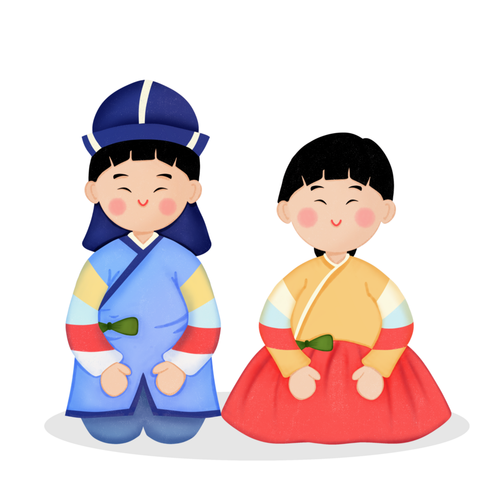 Two children in traditional clothing are sitting together png