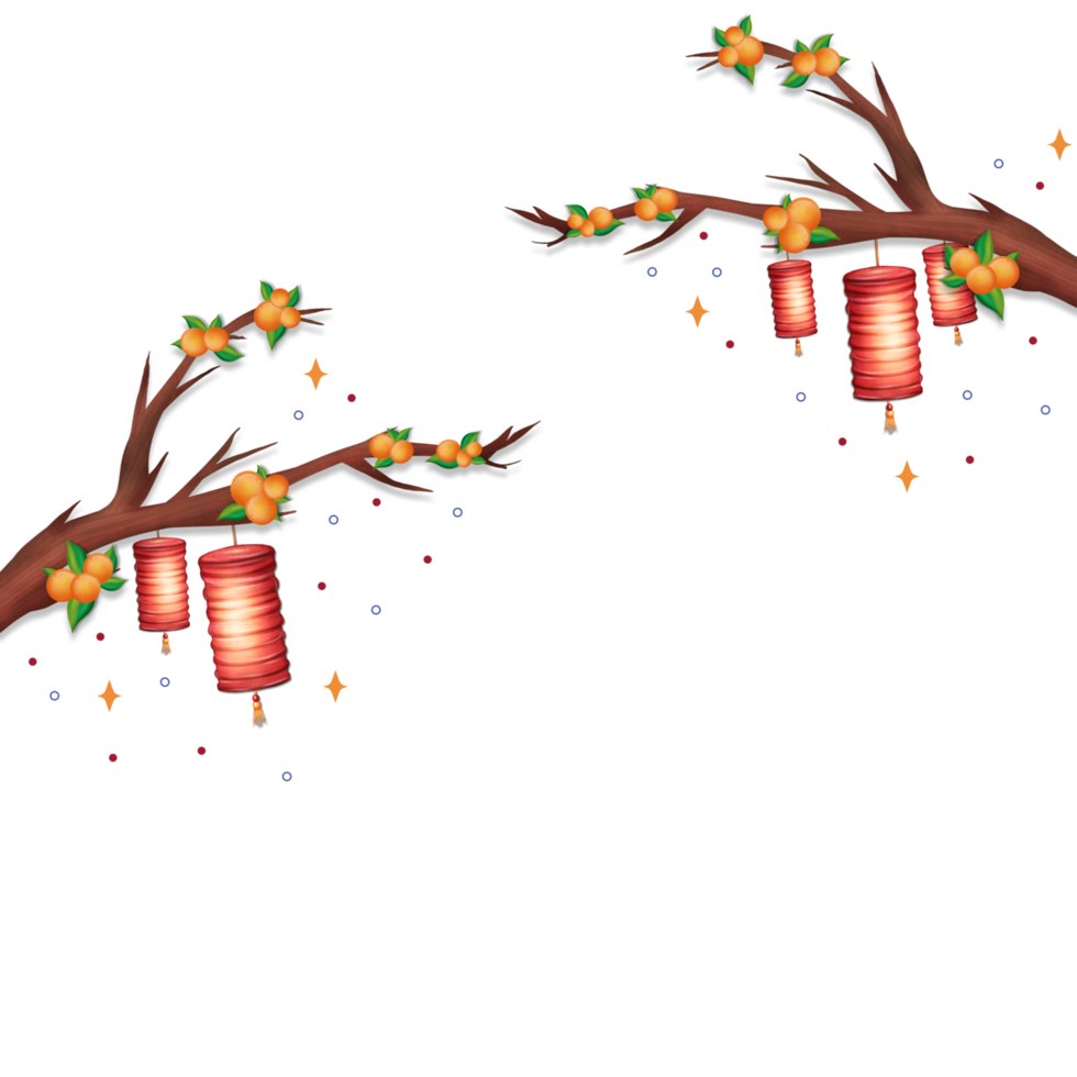 Chinese new year lanterns clipart png
