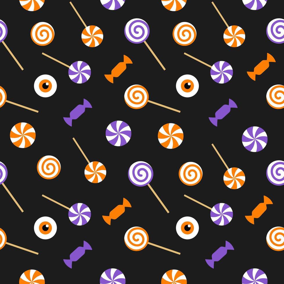 Seamless repeating Halloween candy pattern. Suitable for packaging, label. illustration. vector
