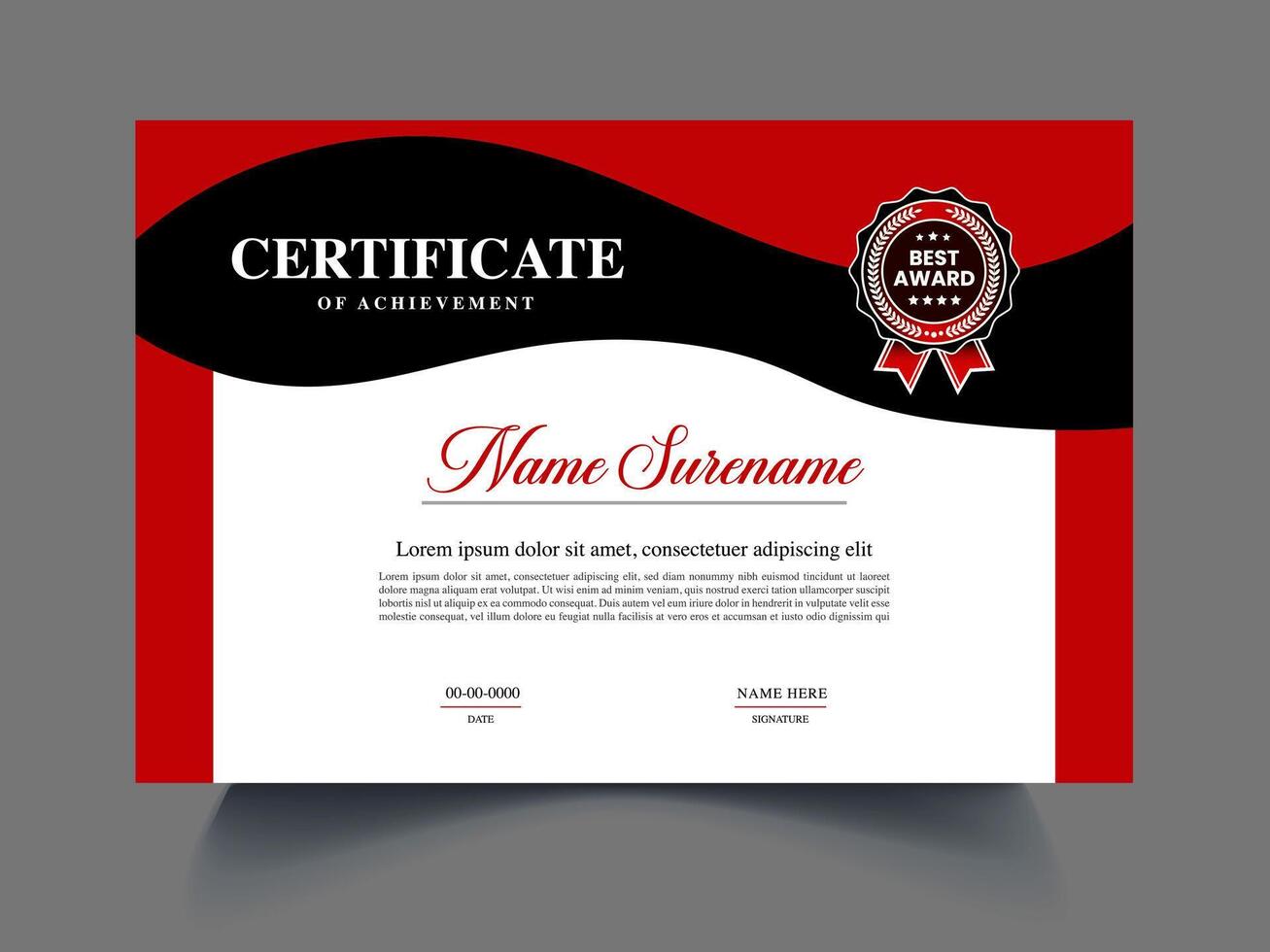 nice exclusive certificate vector