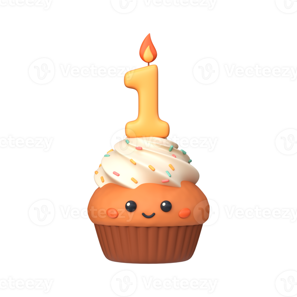 number one, 1 year old, first birthday, baby turns 1, one candle, toddler age 1 png