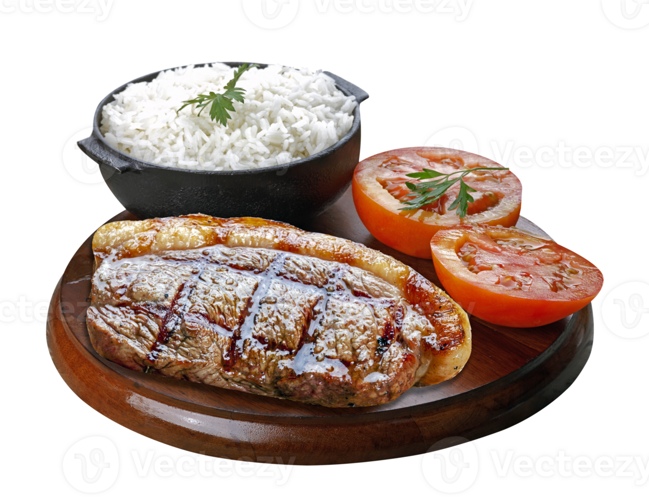 Rice, tomato and steak Picanha png