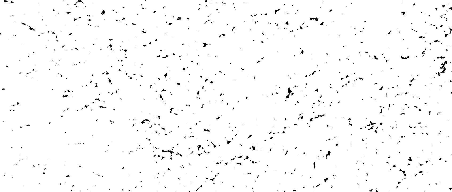 Black gritty grunge texture. Grainy rugged overlay background. Distressed noise surface with dust, particles and specks. Rough speckled texture backdrop of concrete, cement, gravel vector