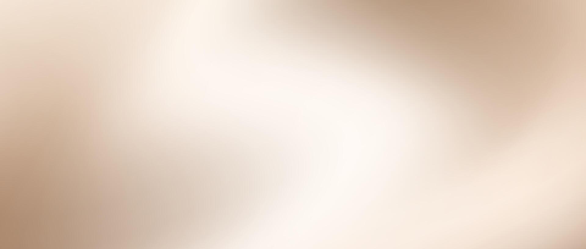 Smooth beige wave gradient background. Soft silk ecru liquid wallpaper. Brown color splash texture for banner, flyer, presentation, graphic design, leaflet. Abstract blur wavy backdrop cover vector
