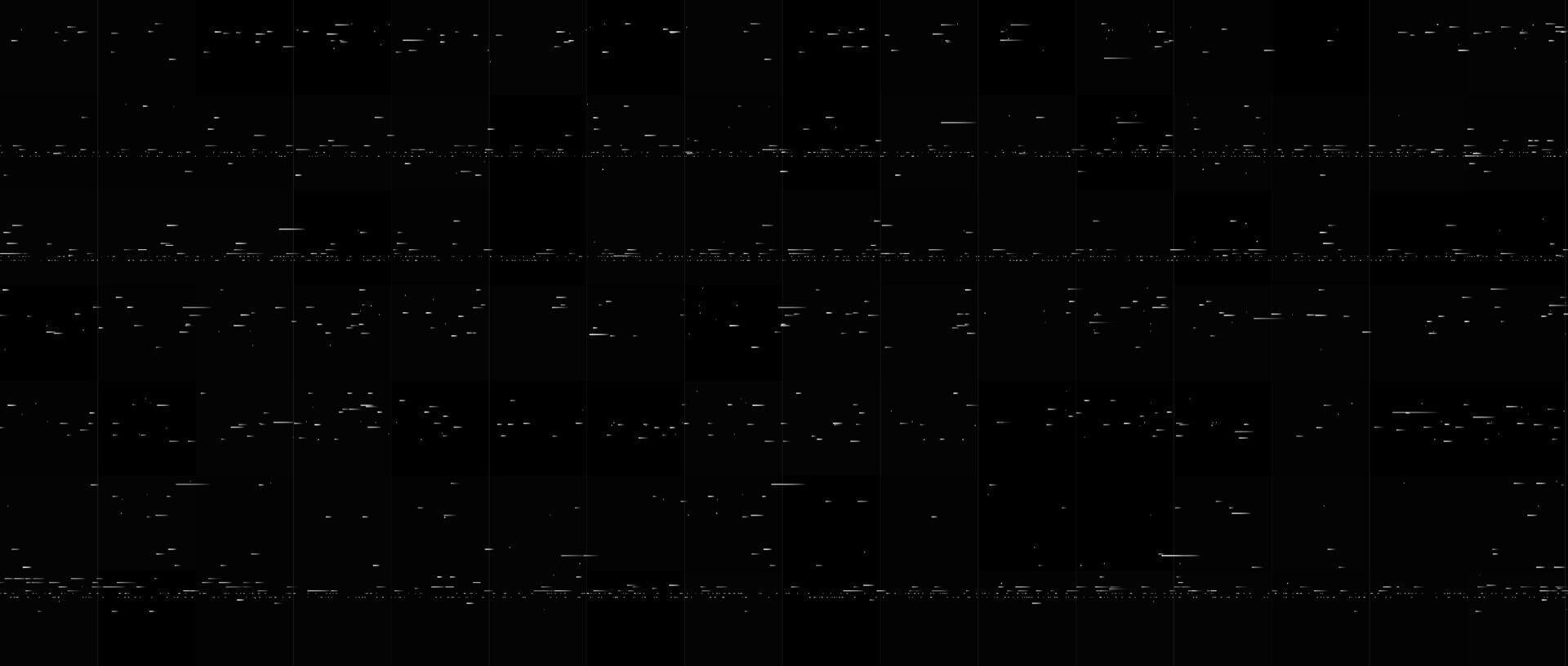 Static white noise texture. Lost or bad TV signal concept. Random rippled tape background. Glitch vhs pixel noise wallpaper. Image distressed backdrop effect. Black crt tv screen vector