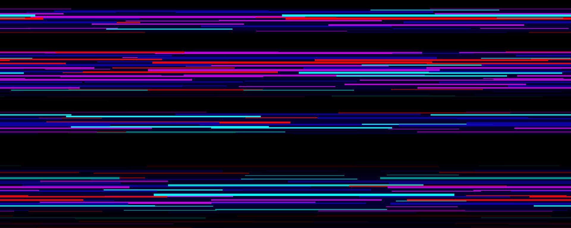 TV static noise texture. VHS signal wallpaper with stripes, interferences or glitches. Neon glitch white noise background. Rippled grained television screen backdrop for poster, banner. vector