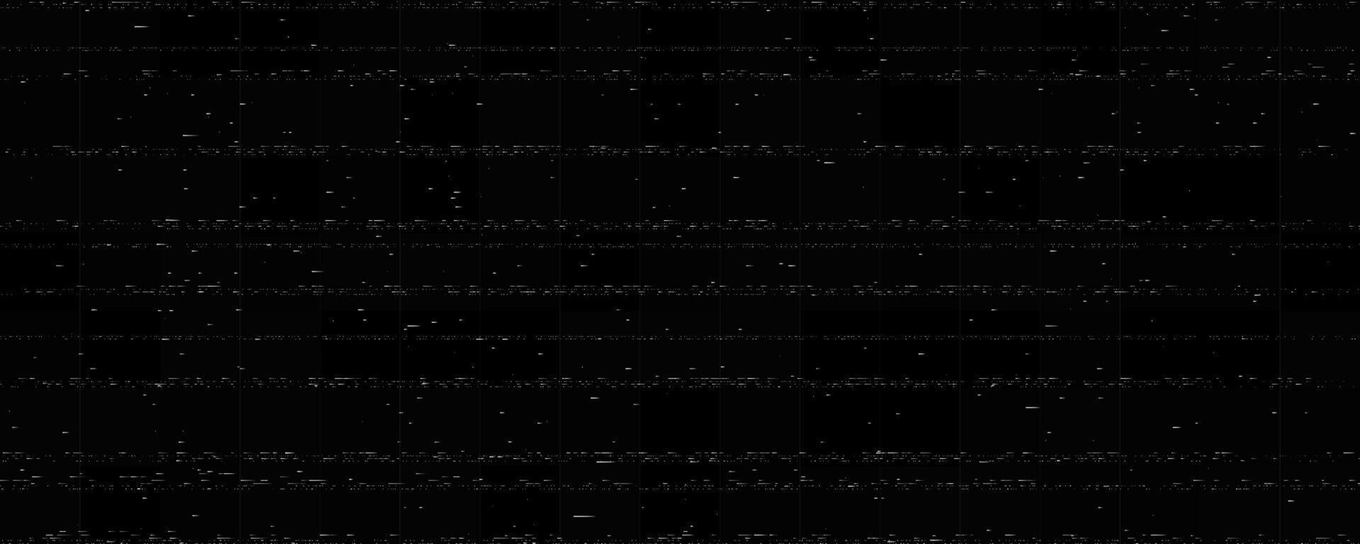 Static white noise lines texture. Glitch vhs pixel noise stripes wallpaper. Lost or bad TV signal. Random rippled tape background. Image distressed backdrop effect. Black crt tv screen vector