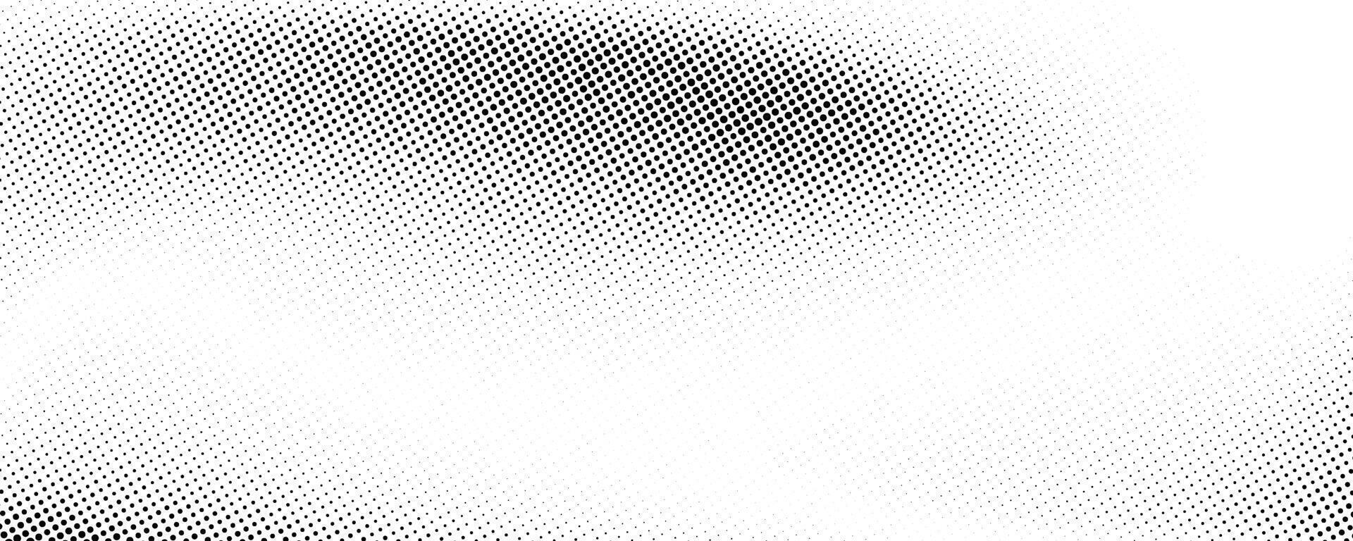 Grunge halftone gradient texture. Faded grit noise background. Sandy gritty wallpaper. Retro pixelated backdrop. Black and white anime or manga comic overlay. Graphic design textured halfton vector