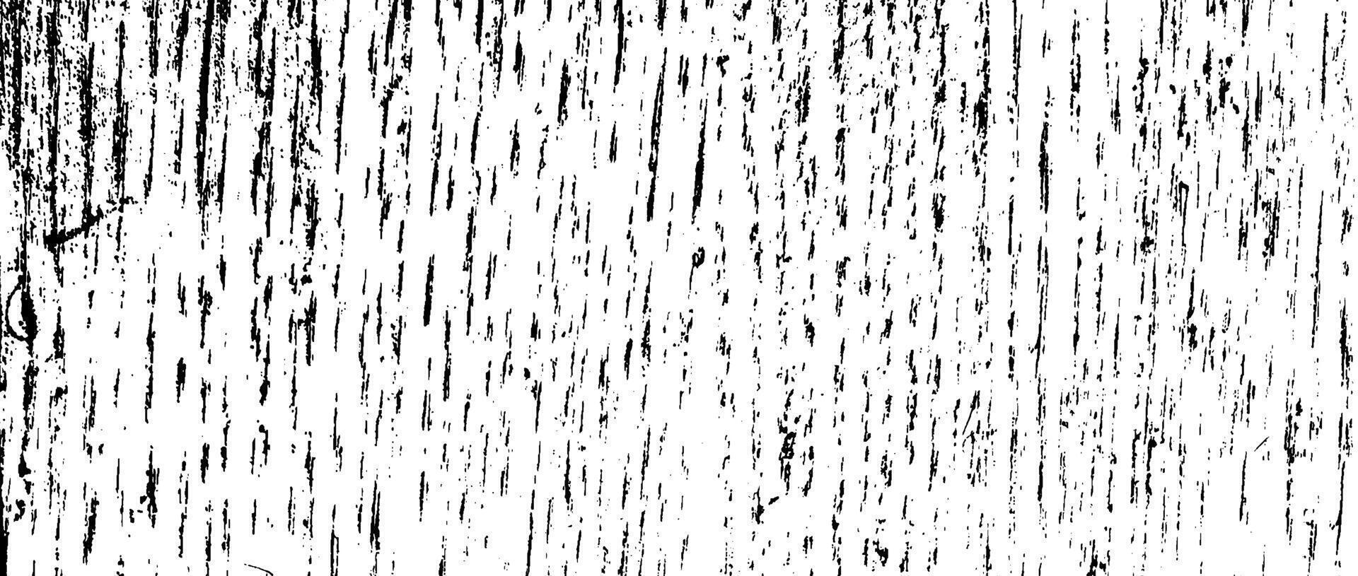 Black grunge wood texture. Grainy wooden overlay background. Distressed bark surface with dust, scratch, particles, specks, speckles. Rough dirty stump backdrop of floor, fence, wall. vector