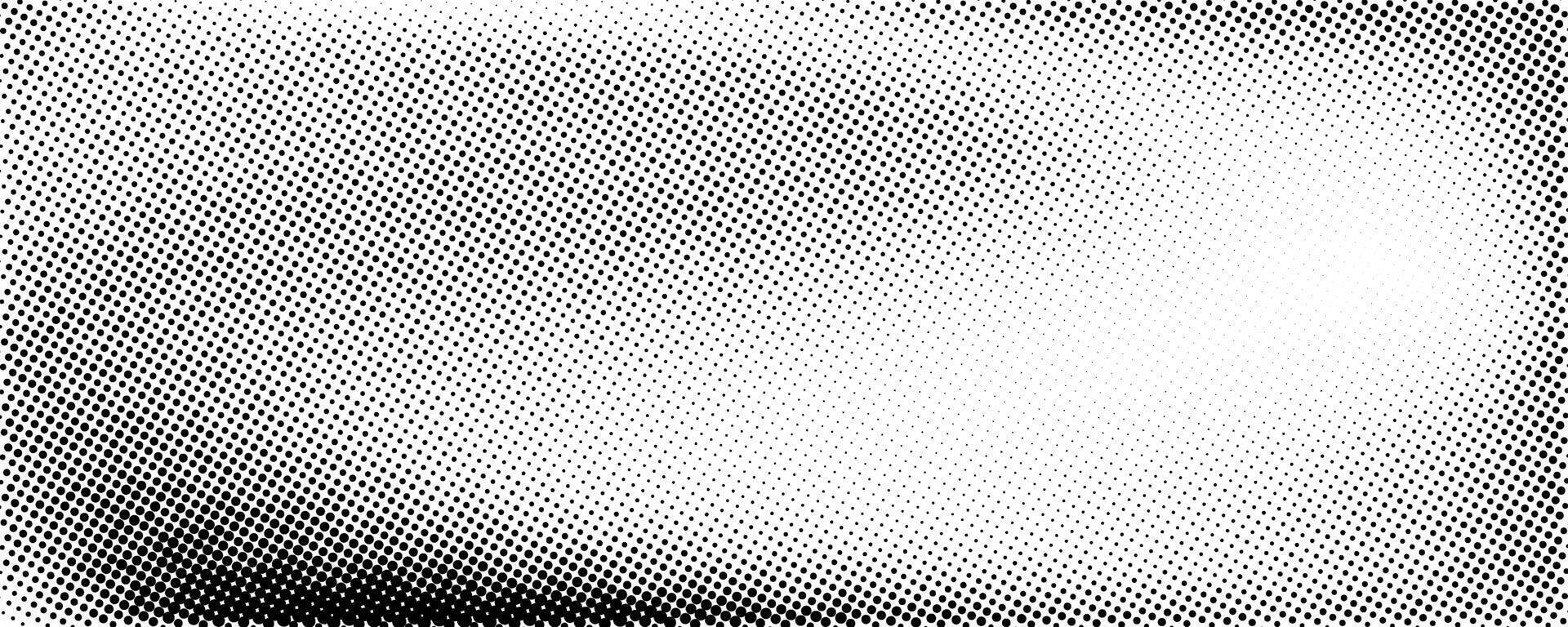 Grunge halftone gradient background. Faded grit noise texture. Black and white sandy gritty wallpaper. Retro pixelated backdrop. Anime or manga comic overlay. Graphic design textured template vector