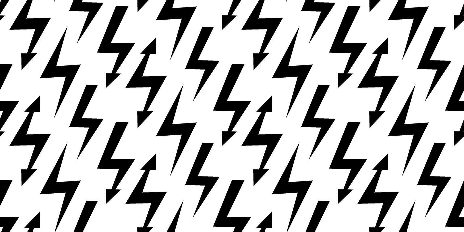 Lightning bolt seamless pattern. Thunder bolt repeating wallpaper. Flash thunderbolt ornament background. Blitz strike arrows for poster, banner, graphic design, print. Cartoon backdrop vector