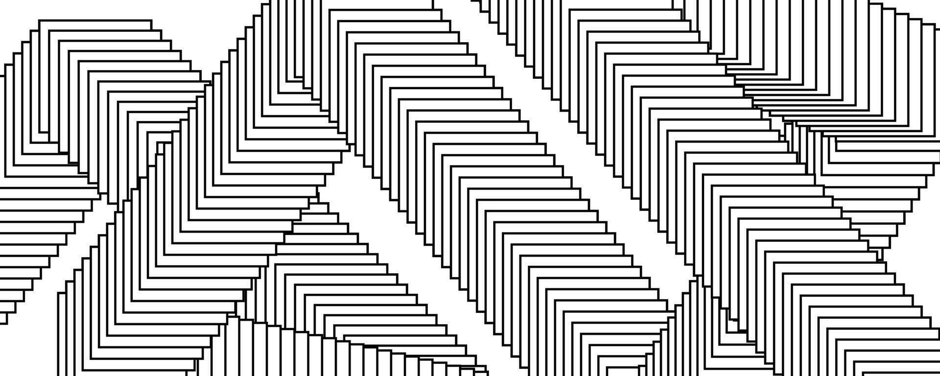 Poster design background with flying cards or frames. Black and white blended rectangles template for poster, banner, poster, flyer, brochure, leaflet, booklet. Dynamic abstract wallpaper. vector