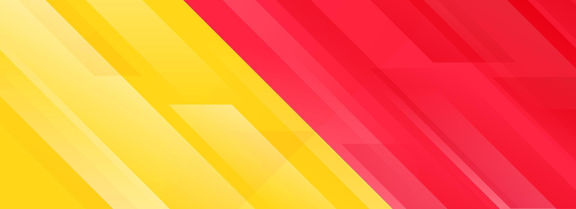 Sport game contest footer design. Wide bright sporty versus banner concept for presentation, footer, header, poster, flyer. Abstract red and yellow diagonal gradient line background. vector