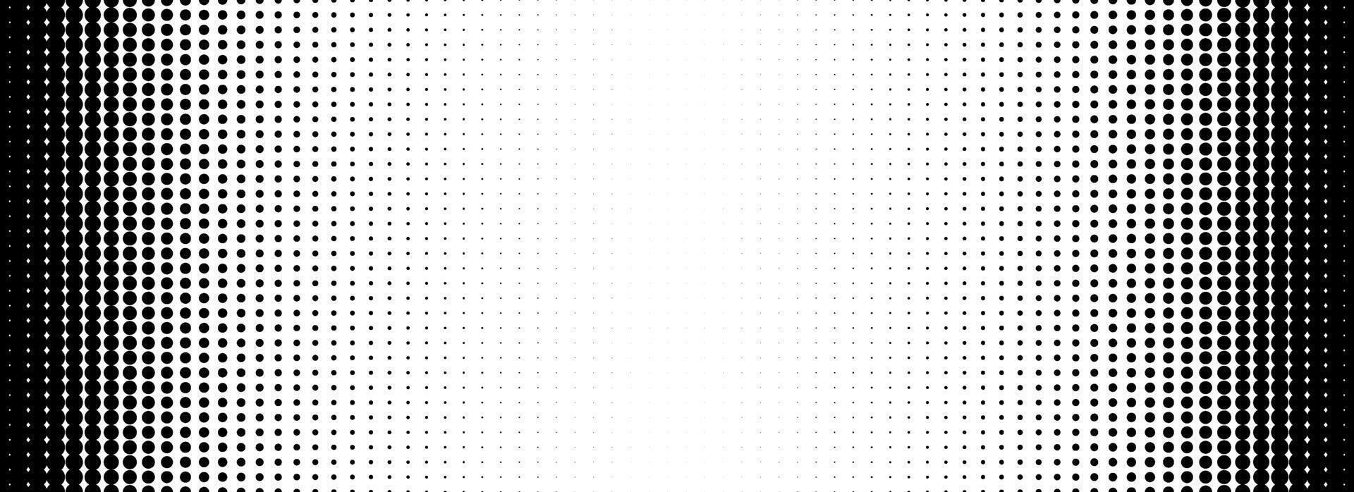 Dotted halftone gradient texture. Fading polka dot background. Repeated dots gradation pattern. Black and white vanishing comic pop art backdrop. Halftone raster effect wallpaper. vector