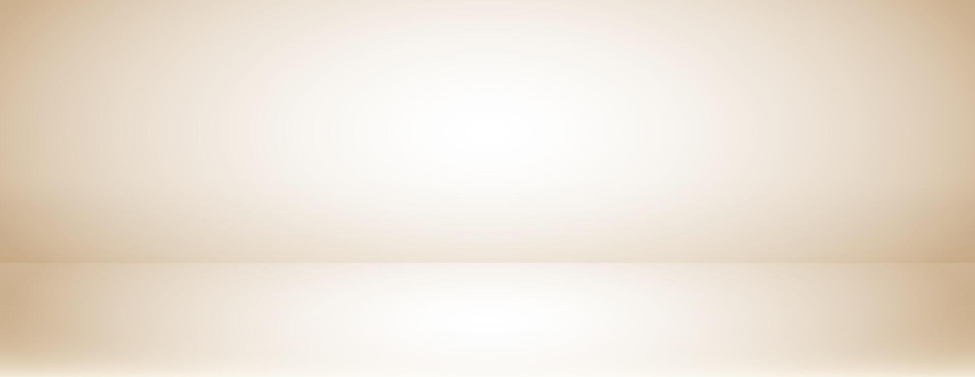 Beige studio room design concept. Light brown platform display background. Ecru wall or floor surface backdrop for presentation, mockup template, product showcase. Soft gradient wallpaper vector