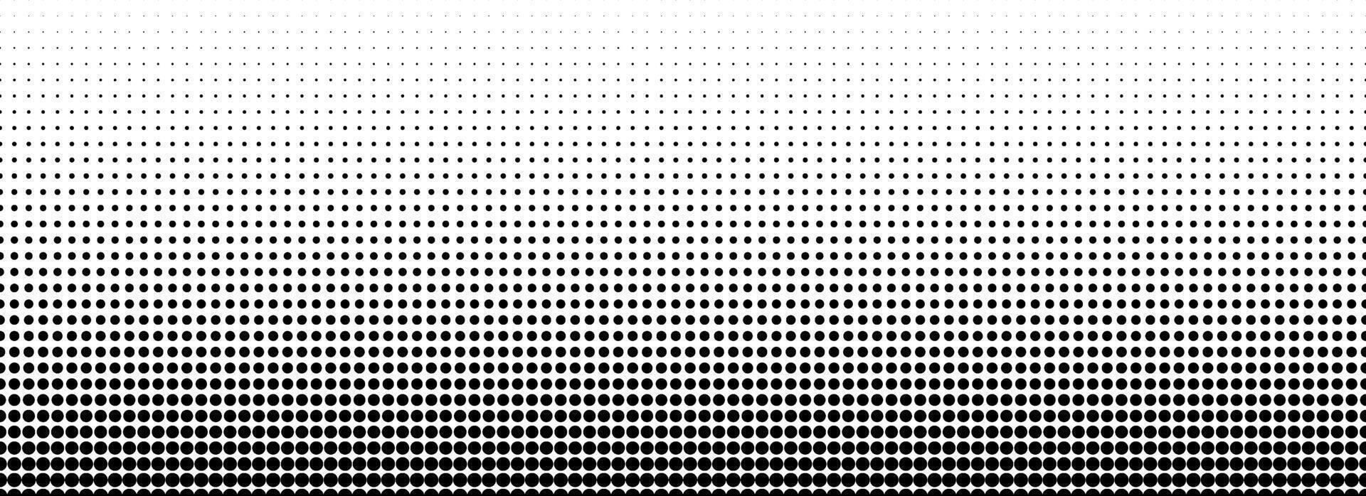 Dotted halftone gradient texture. Fading polka dot background. Repeated dots gradation pattern background. Black vanishing comic pop art overlay backdrop. Halftone raster effect wallpaper. vector