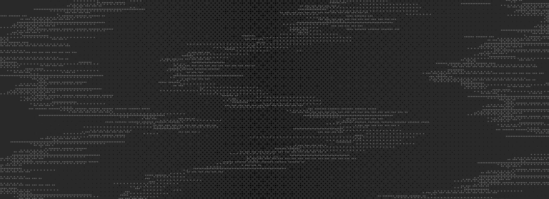 TV static noise background. Glitch pixelated texture. Damage, error, distorted VHS screen overlay. Black white grunge random television interference. Digital pixel effect wallpaper vector