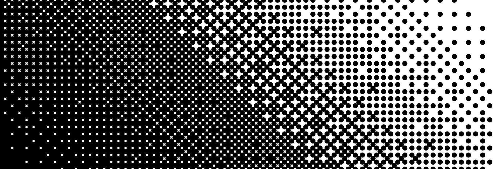 Diagonal bitmap gradient texture. Black and white dither pattern background. Abstract pixelated glitchy corner pattern. 8 bit game screen wallpaper. Fading pixel backdrop. Retro halftone vector