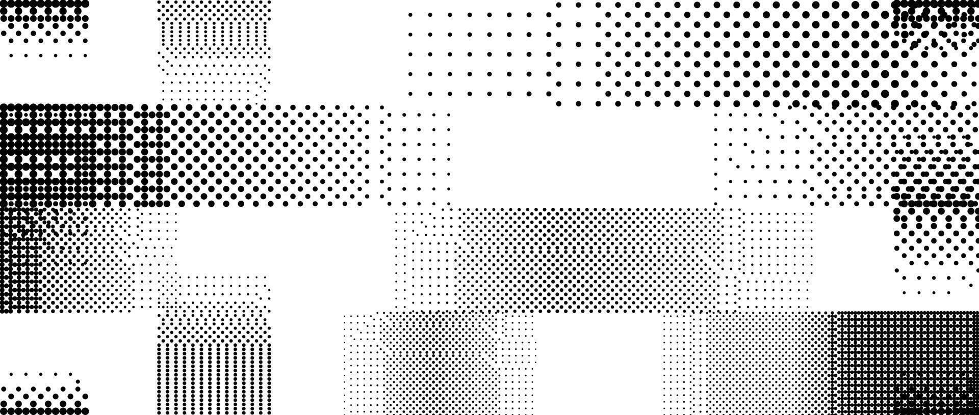Bitmap pixelated striped pattern. Glitched halftone grunge texture. Dithered noise stripe overlay. Dotted gradient wallpaper for banner, poster, flyer, print, brochure. Rasterized background vector