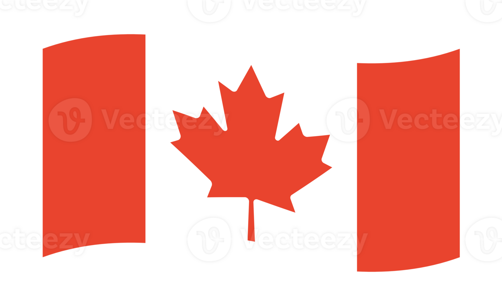 Waving Canada Flag Illustration. Canadian Maple Leaf Banner png