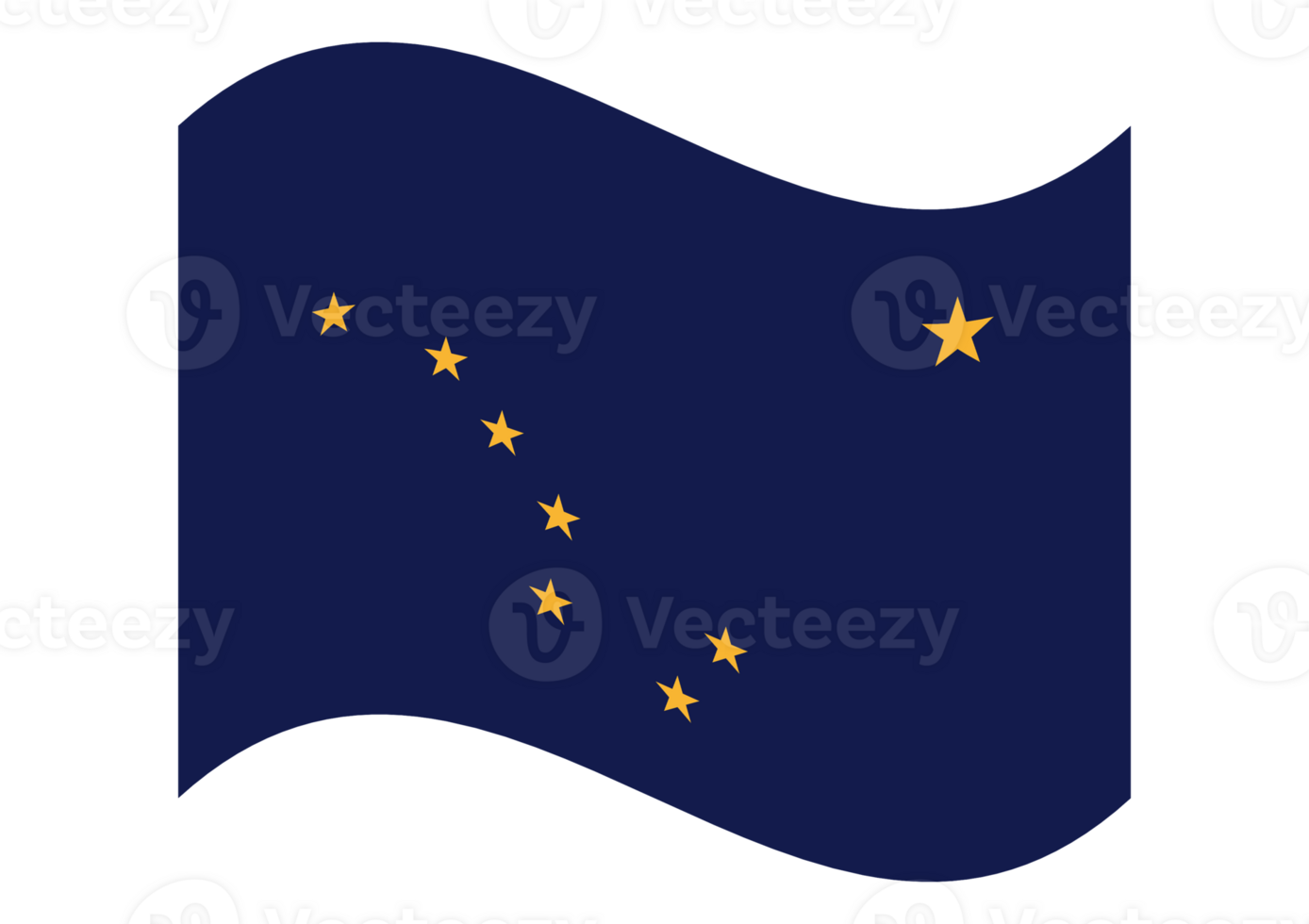 Waving Alaska State Flag illustration png