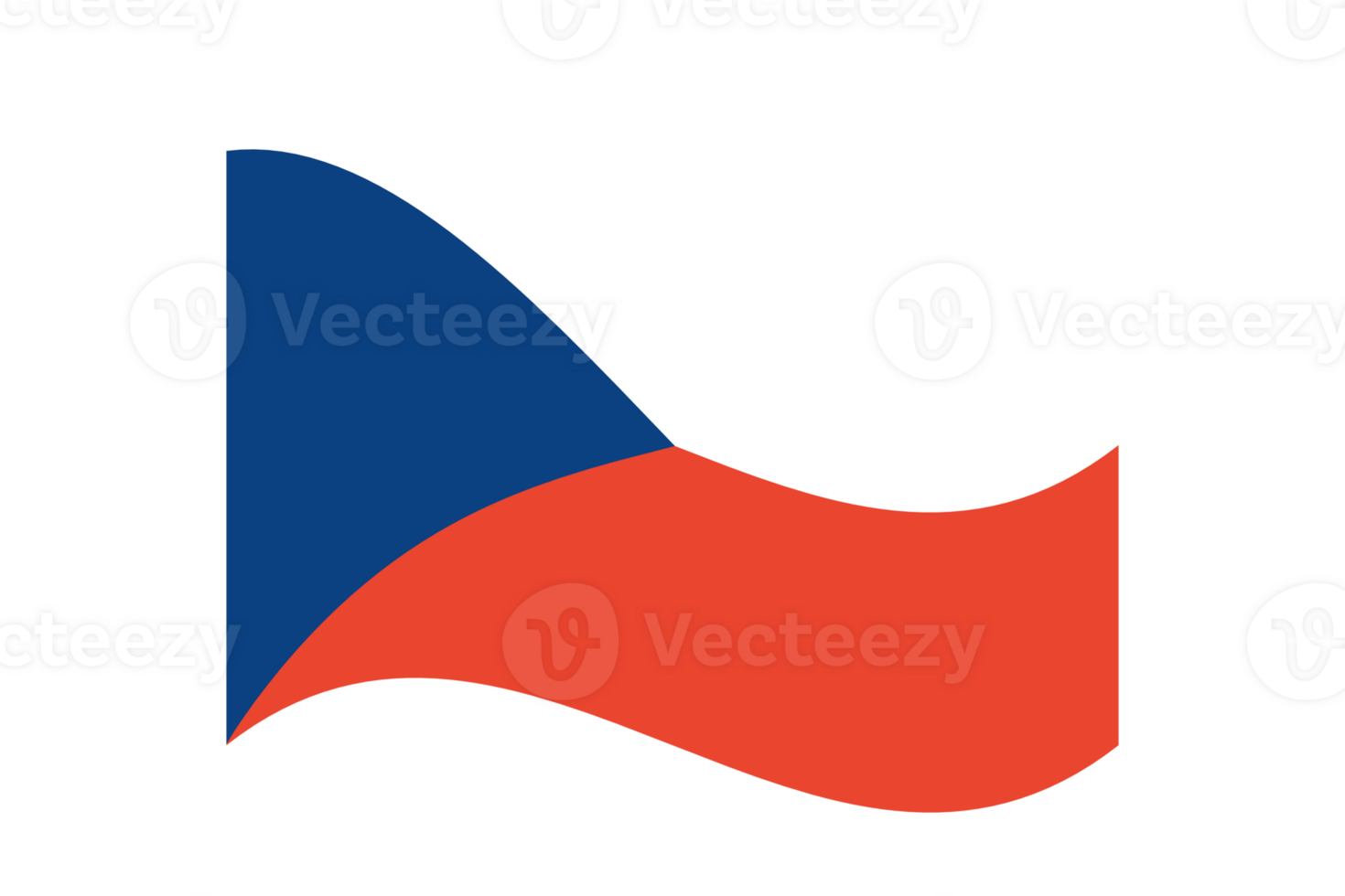Detailed Illustration of Waving Czech Republic Flag png
