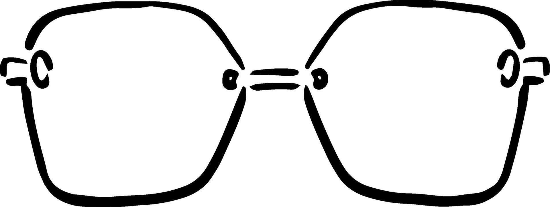 Minimalist Sunglasses Sketch for Summer Print Use vector
