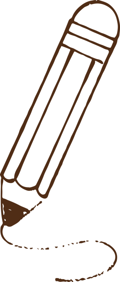 outline illustrations of hand drawn pencil png