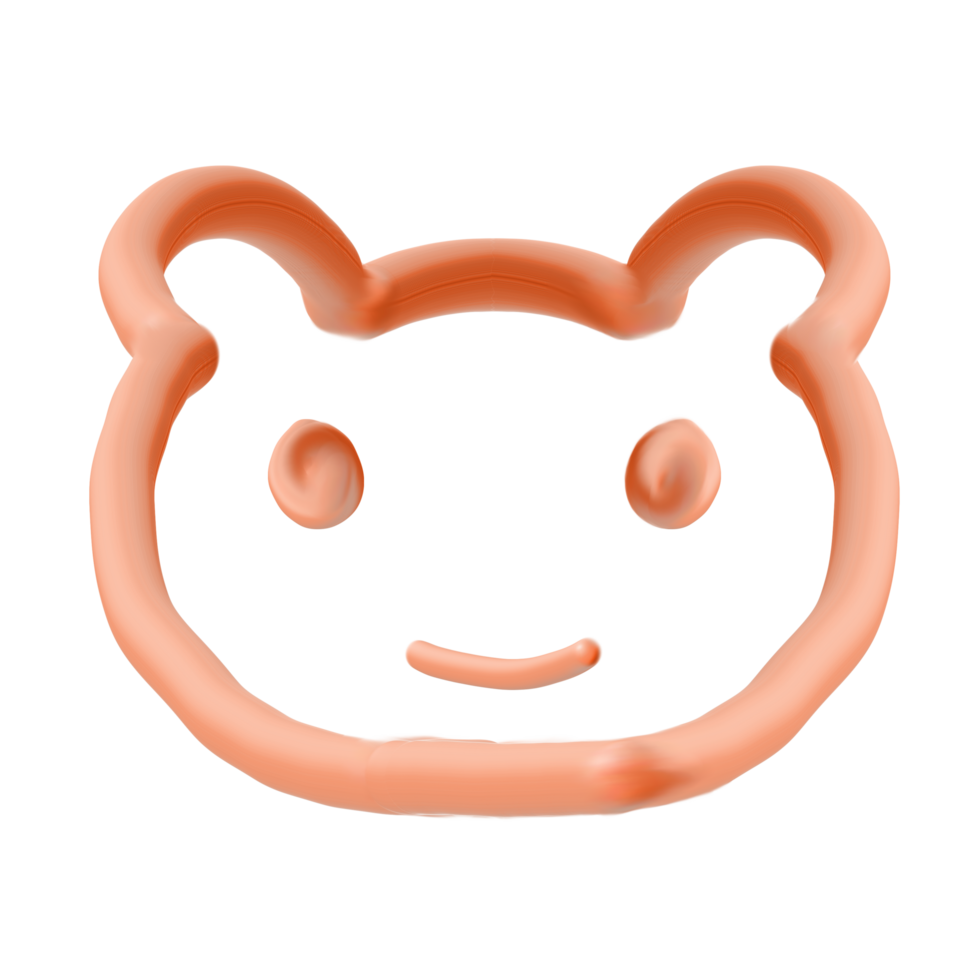 cute cat doodle with clay texture png