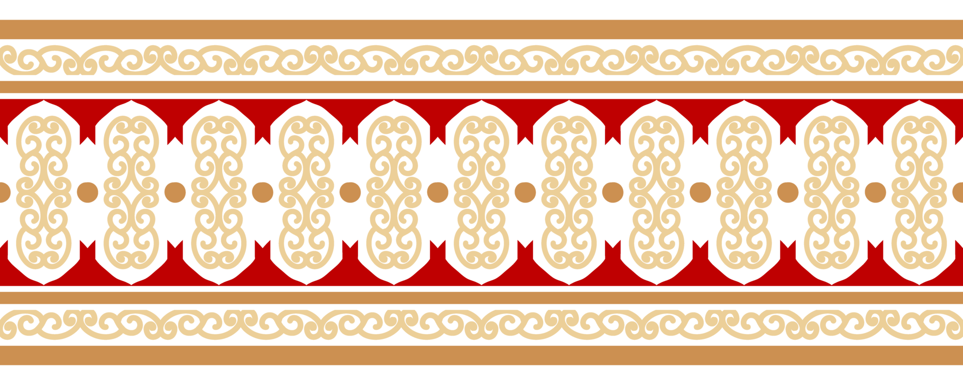 Tribal ethnic seamless border with oriental abstract pattern. png