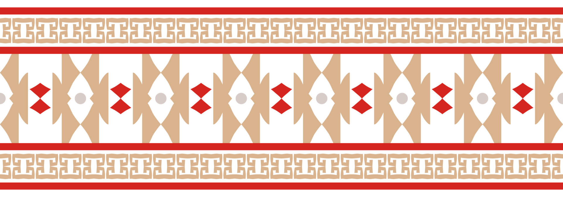 Native american ethnic geometric border with aztec oriental pattern. png