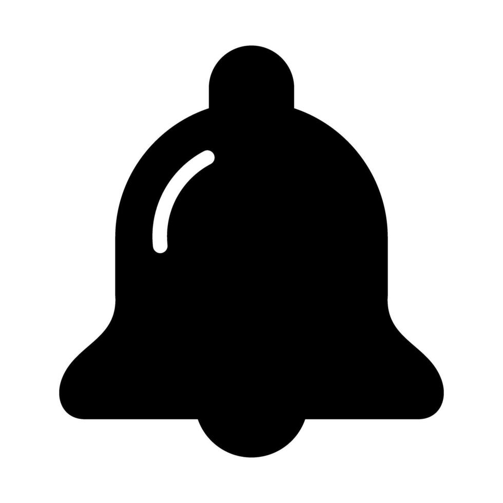 Simple Bell Symbol Silhouette vector
