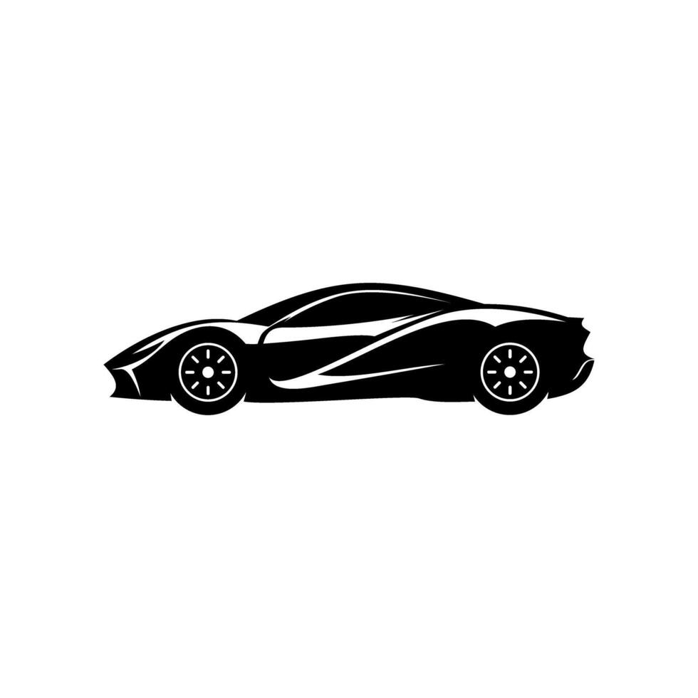 Luxury Sports Car Silhouette Design vector