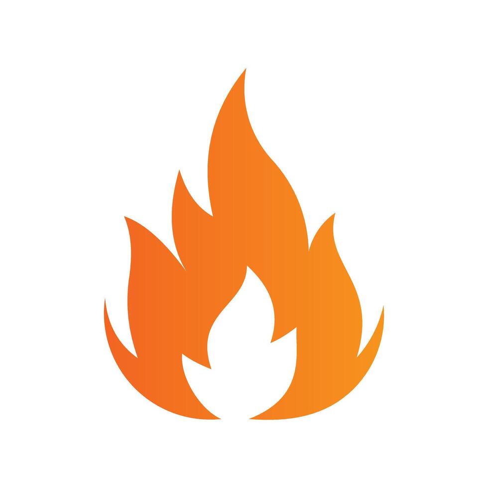Flat Design Fire Symbol for Logos and Icons vector
