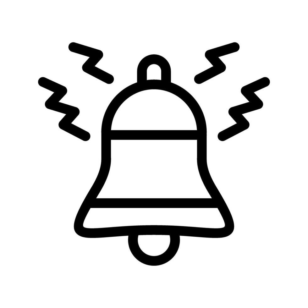 Outline Bell Notification Symbol Design vector
